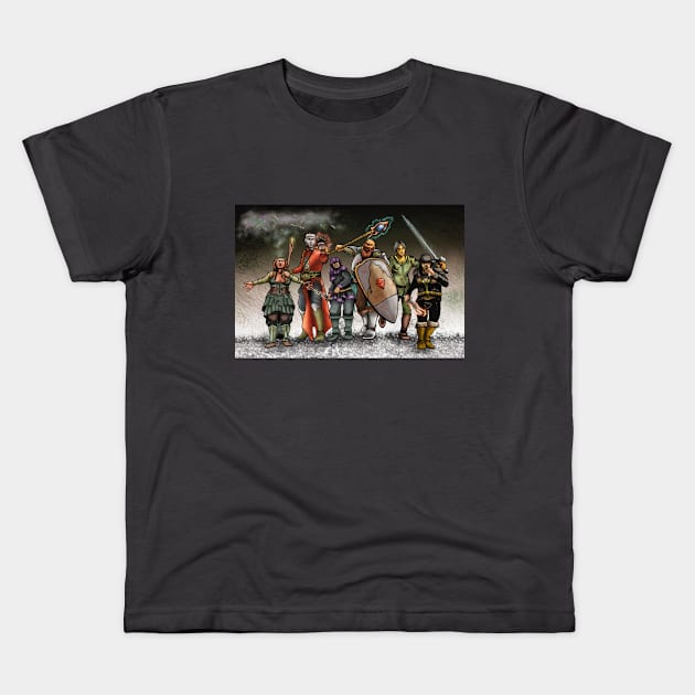 Dungeons and Dragons Party Kids T-Shirt by Riffic Studios